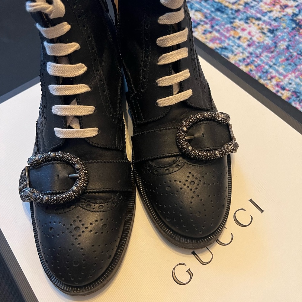 Gucci combat boots, size 38.5